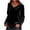Black, variant on Women's Velvet V-Neck Long Sleeve Sweatshirt - Soft Warm Casual Pullover Velour Top 2025 Fall Fashion