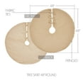 thumbnail image 4 of VHC Brands Festive Natural Burlap Tan Cotton Christmas Tree Skirt, 48" x 48", 4 of 4