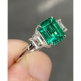 thumbnail image 2 of 926 Sterling Silver Green Lab Emerald Ring Engagement Ring Gift For Love, 2 of 5
