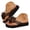 Brown, variant on Dakaela Women's Flower Flip Flops 2026 Yoga Mat Slip on Flat Thong Sandals Summer Beach Slides Casual Walking Slippers for Travel Vacation Size 6-10