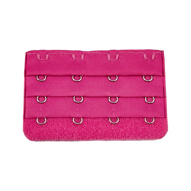 Baohd Rallonge de Bretelle Rallonges de Soutien-Gorge Boucle 4 Crochets Respirant Accessoires Pratiques Réglable Remplacement 3 Rangées sous-Vêtements Rouge rose