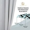 thumbnail image 4 of Superior Solid Blackout Curtain Panel, Set of 2, 8 Grommet Curtains 52" W x 96" L, Marshmellow, 4 of 11