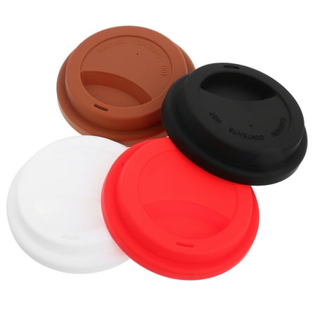 LABSERRON Silicone Cup Lids 4Pcs for Mugs and Coffee Cups in Multiple Colors