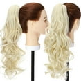 thumbnail image 5 of Sego Long Thick Claw Ponytail Hair Extension Synthetic Curly Real Hair Piece Big Wave Clip in Hair Extensions For Women, 5 of 10