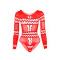 thumbnail image 2 of Gibobby Ropa interior mujer Lencería para mujer, enterizo de peluche con entrepierna a presión(Rojo, Talla única), 2 of 5