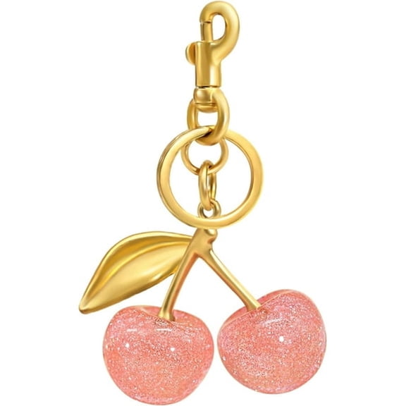 DESIGNICE Cherry Keychain Bag Charm-Cute Cherry Accessories for Women Purse Handbags Gift-Decorative Bag Charms Keychains