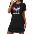 thumbnail image 2 of TMOYZQ 4th of July Nightgowns Women American Flag Print Summer Nightgowns Caual Loungewear Independence Day on Clearance, 2 of 7