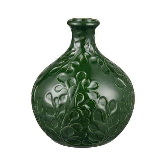 Elk Home Broome Tropical Vase in Dark Green Finish