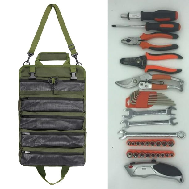 Bolsa de herramientas para electricistas, bolsa de herramientas de ferretería, multifunción, resistente al desgaste, portátil, con múltiples bolsillos