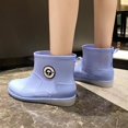 thumbnail image 2 of NOKIO Women'S Fashionable Rubber Rain Shoes Short Water Shoes With Cotton For Warmth Daily Waterproof Shoes Fashionable Women Rain Boots Rain Shoes Ladies' Chic Waterproof Ankle Boots, 2 of 6