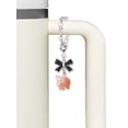 thumbnail image 3 of Delight Jewelry Resin Pink Pig - Silvertone Bow Charm Accessory for Tumblers and Thermal Cups, 3 of 4