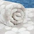 thumbnail image 5 of Soft Bath Towels 2 Pack, Super Absorbent Shower Towels 27.5x55 Inches, Cute Floral Jacquard Bathroom Set, Cotton, Light Beige, 5 of 7