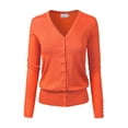 thumbnail image 4 of MixMatchy Women's Soft Basic Long Sleeve Button Down Classic V-Neck Knit Cardigan Sweater, 4 of 7