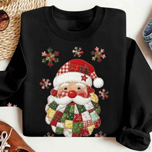 Uootdi Gift Christmas Sweatshirts for Women Merry Christmas Long Sleeve Shirts Cute Xmas Print Holiday Party Pullover Tops