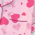 thumbnail image 4 of Emy Dola Womens Valentine's Day Pajamas Set Button Down 2 Piece Sleepwear Summer Short Sleeve Tops and Shorts Pjs Set S-2XL, 4 of 6