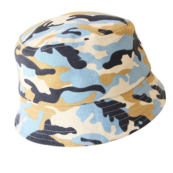 Seyurigaoka Kids Girls Boys Fashion Camouflage Bucket Hat Stylish Sun Cap