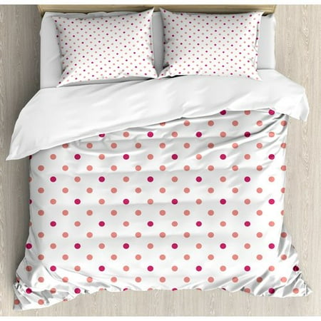 Ambesonne Classical Retro Style Soft Colored Polka Dots Tile Small