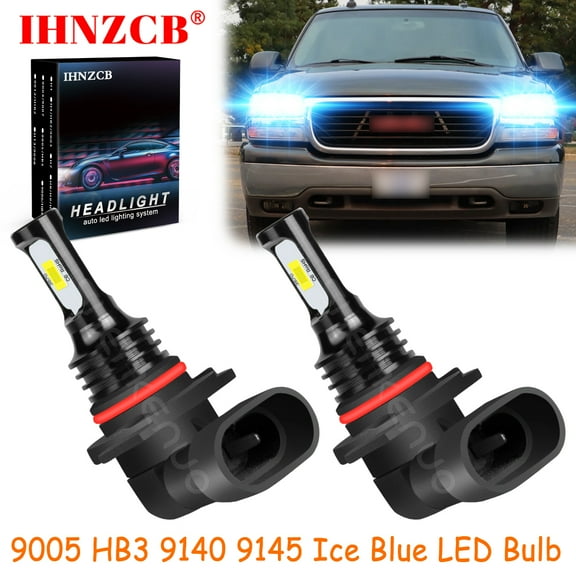IHNZCB 9005 9140 9145 for Gmc Yukon Xl 1500 Denali 2000-2006 Ice Blue Led Headlights Bulb High Beam,HKL,Y15