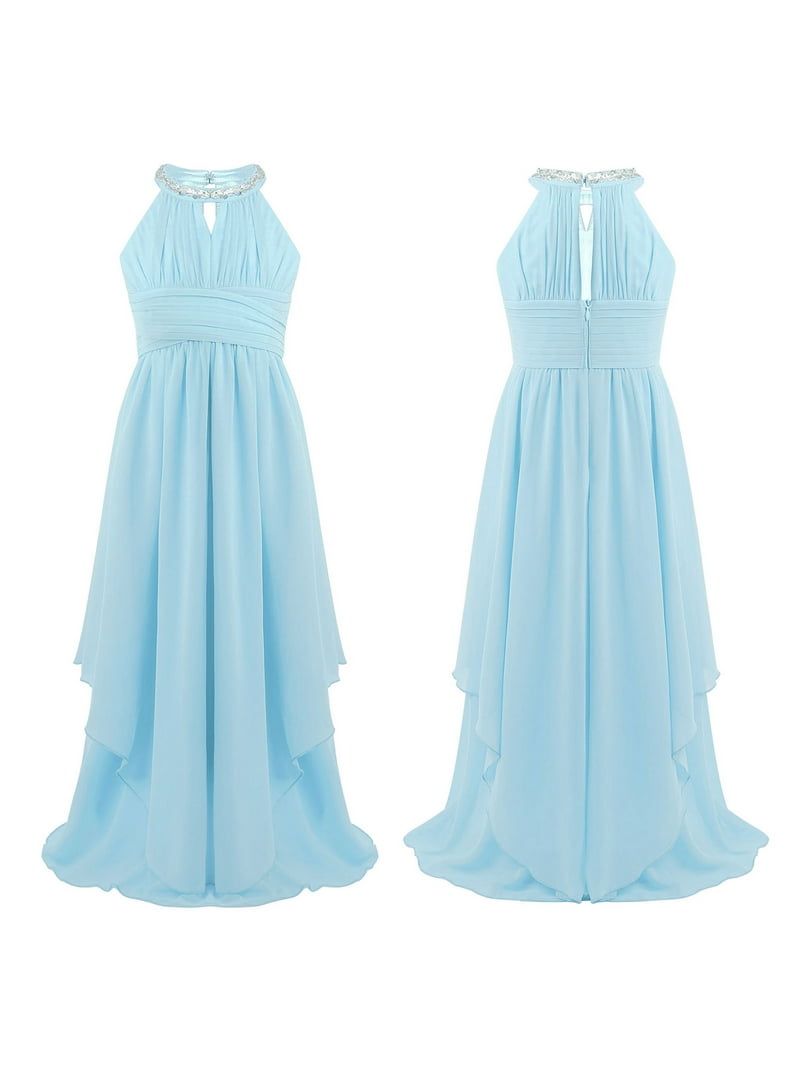 Aislor Kids Girls Pretty Sequin Elegant Formal Pleated Chiffon Dress for Wedding, Party, Light Blue 10 - Walmart.com Aislor Kids Girls Pretty Sequin Elegant Formal Pleated Chiffon Dress for Wedding, Party, Light Blue 10 - Walmart.com