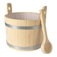 thumbnail image 4 of figatia 17L Wood Sauna Bucket and Ladle Bath Supplies Tub Barrel Bath Multipurpose Home with Handles Sauna SPA Steaming Bathroom Tool, 4 of 8