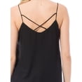 thumbnail image 6 of MixMatchy Women's Sexy Solid V-Neck Back Cross Strap Woven Chiffon Cami Top, 6 of 6