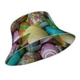 thumbnail image 2 of Disketp Easter Egg1 Print Reflective Bucket Hat Beach Hat Summer Travel Sun Hats Fisherman Cap, 2 of 8