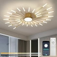 thumbnail image 3 of 3-Color Stepless Dimmable LED Chandelier: Modern Firework-shaped Ceiling Lamp for Living Room,Dining Room&Bedroom (28+1 Lights), 3 of 8