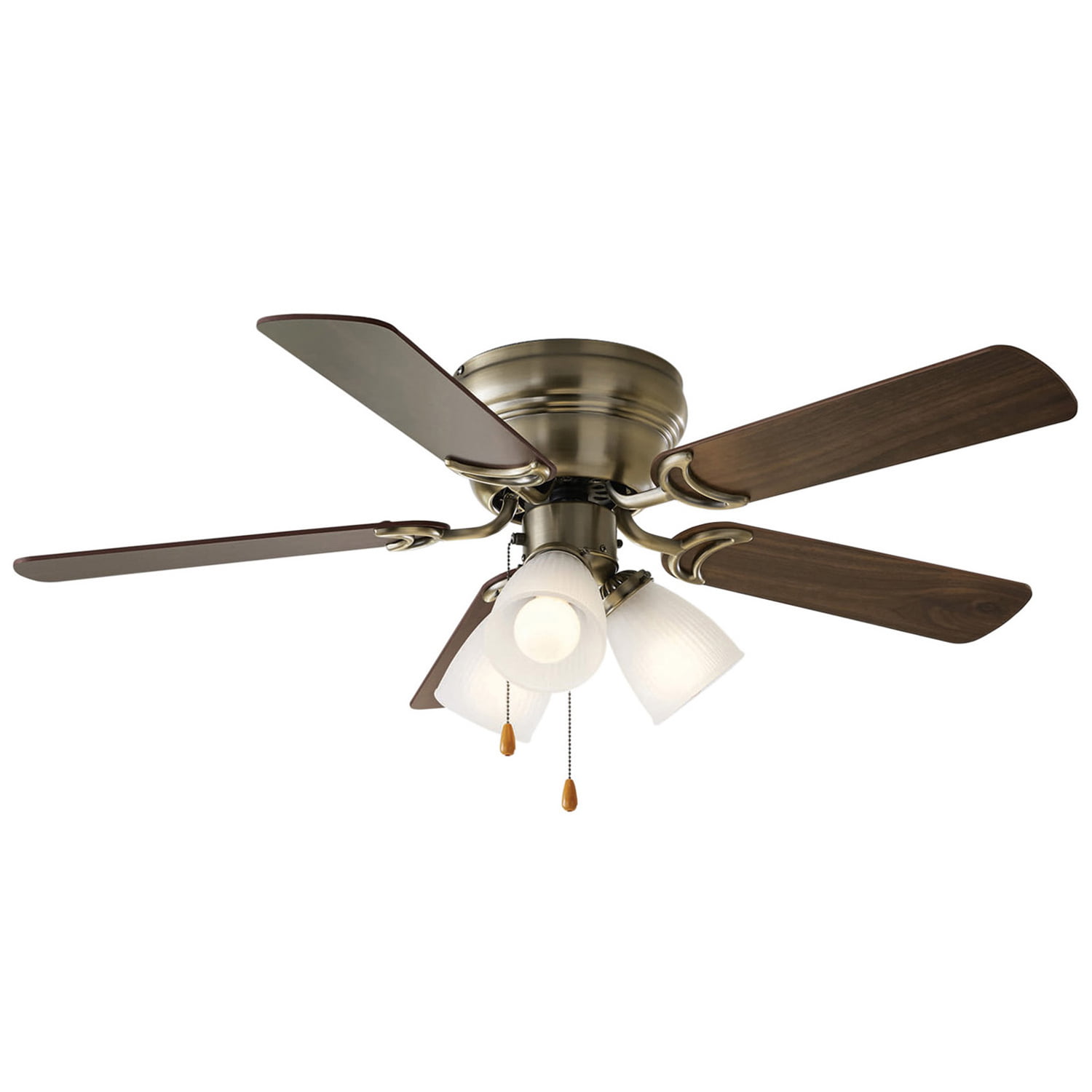 Chapter 42" Polished Brass Indoor Flush Mount 5 Blade Ceiling Fan with
