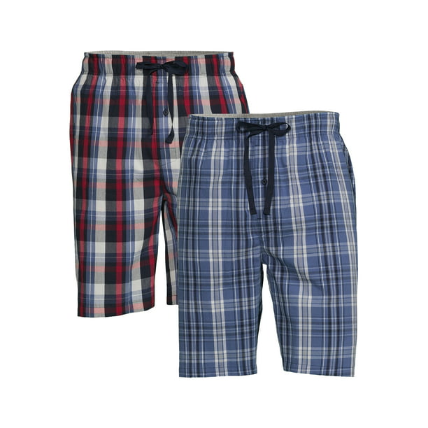 Hanes Men's and Big Men's Stretch Sleep Jam Shorts, 2-Pack, Sizes S-5X ...