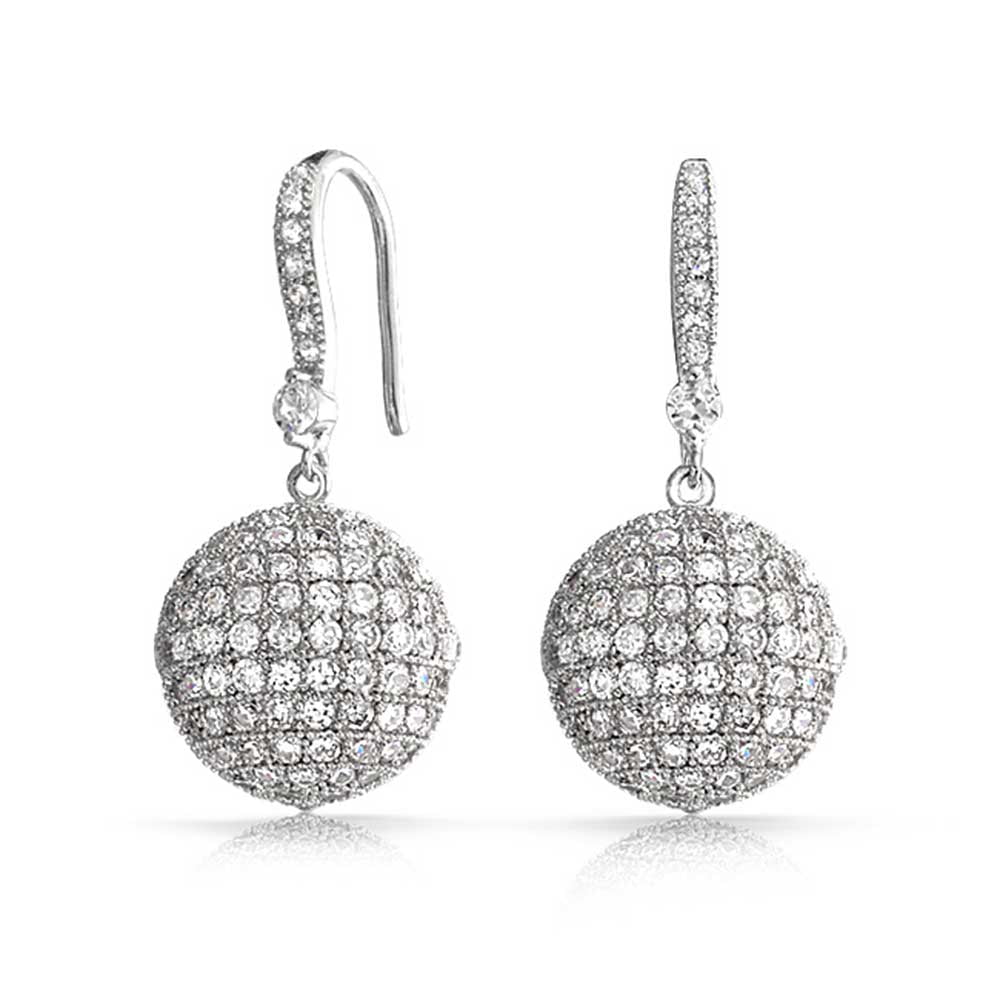 Princess Kylie Bezel Set Cubic Zirconia Hanging Designer Ring Rhodium Plated Sterling Silver