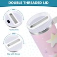thumbnail image 5 of 30 oz Tumbler With Handle Stainless Steel Insulated Tumbler With Lid for Car Cup Holder Rainbow Stars and Cloud Pattern, 5 of 9