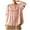Pink, variant on Sevevn Women's V-neck Cotton And Linen Casual Loose Short-sleeved Shirt Gift for Adults Pink M