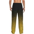 thumbnail image 3 of Sigee Gold Glitter Gradient Print Men's Pajama Pants - Soft Lounge Sleep Bottoms with Elastic Waistband and Pockets-XX-Large, 3 of 9