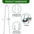 thumbnail image 2 of 6 Inch Galvanized Landscape Staples, 200 Pack 10 Gauge Garden Stakes Plant, Hot-dip U-Shaped Tent Stakes Cover Stakes for Sod Anchoring Landscape Fabric Irrigation Tubing, 2 of 7