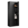 thumbnail image 3 of Maklaine Traditional Engineered Wood Storage Cabinet in Black Finish, 3 of 12