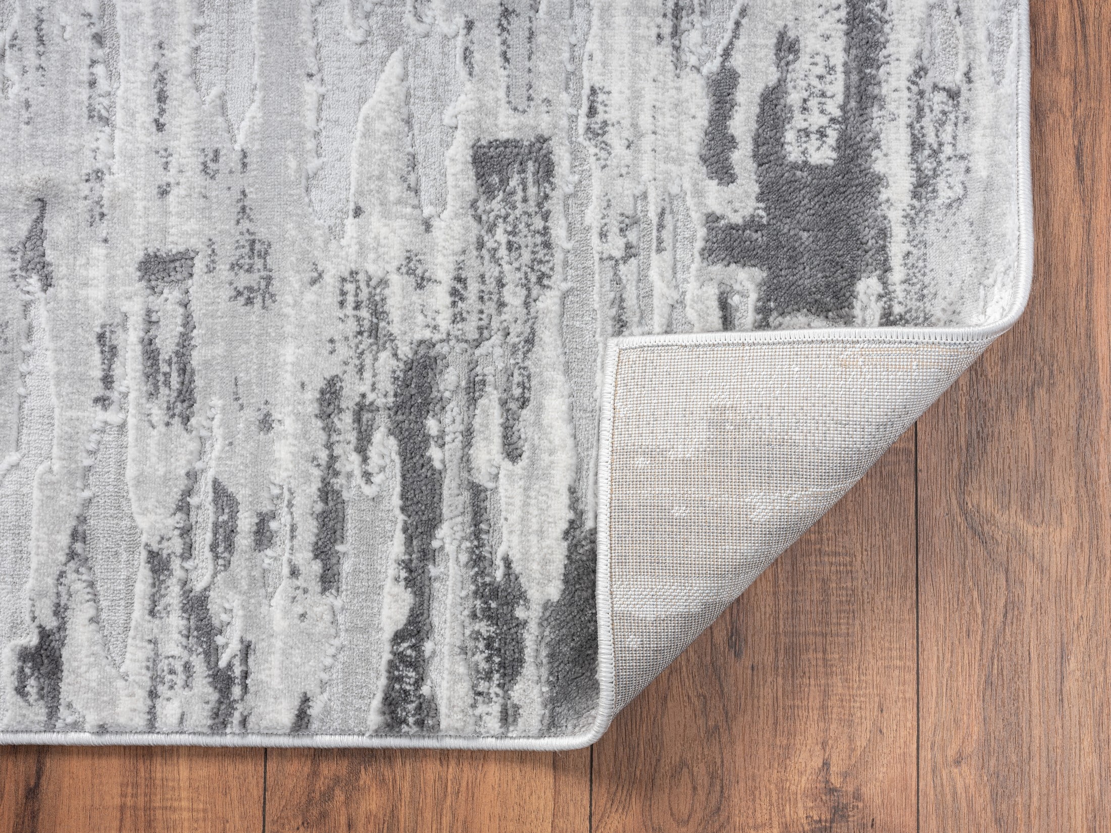 VCNY Home Bentley Abstract Distressed Low Pile Indoor Area Rug, Grey, 5' x 7'