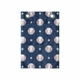thumbnail image 1 of Sports Hanging Pocket Organizer, Baseball Patterns on Vertical Striped Background Stars Design, Printed Polyester Storage Bag with Pockets, 14" x 20", Night Blue Red White, 1 of 2