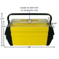 Stalwart 3Tier Portable Plastic Tool Box with 5 Compartments, Yellow
