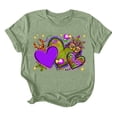thumbnail image 5 of PMUYBHF Chemises Décontractées pour Femmes Mardi Imprimé Col Rond Manches Courtes Tee Tops Tunique Blouse 3896 m, 5 of 5