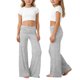 thumbnail image 1 of Pantalones de Cintura Alta de Pierna Ancha para Mujeres Pantalones de Yoga Plegables de Cintura Elástica Pantalones de Pierna Ancha Casuales Y Cómodos para Niños, 1 of 6