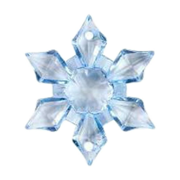 Christmas Acrylic Snowflake Ornaments, 4 Styles Crystal Clear Plastic Xmas Tree Pendant for Winter Snow Theme DIY Decorations