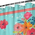 thumbnail image 3 of Pioneer Colorful Floral Shower Curtain for Bathroom Home Decor Bathtubs Waterproof Fabric Curtain with 12 Hooks 84x72in, 3 of 6