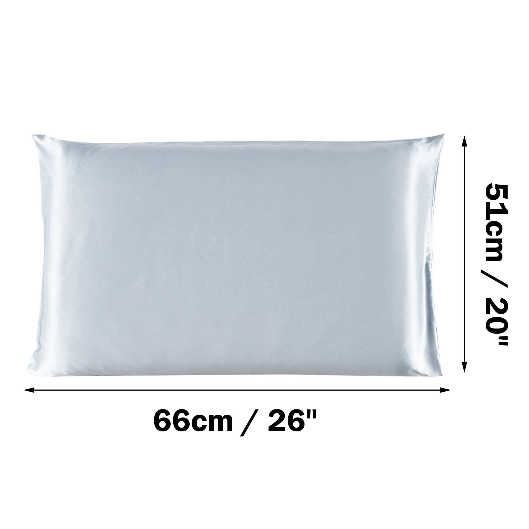 3 Pack 19 Momme Smooth Mulberry Silk Pillow Case Cover, Queen, Silver Gray