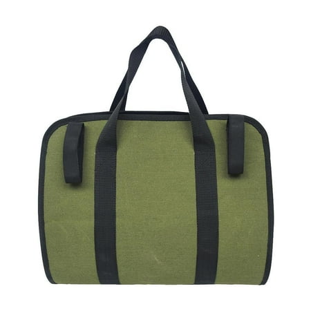 Canvas Log Carrier Bag, ed Durable Wood Tote, , Extra Large Firewood Holder with Handles for Camping