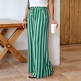 thumbnail image 5 of Abtuhar Women Pants Print Contrast Stripe Straight Leg Full Length Elastic Waist Side Pockets Fashion Bottoms, 5 of 5
