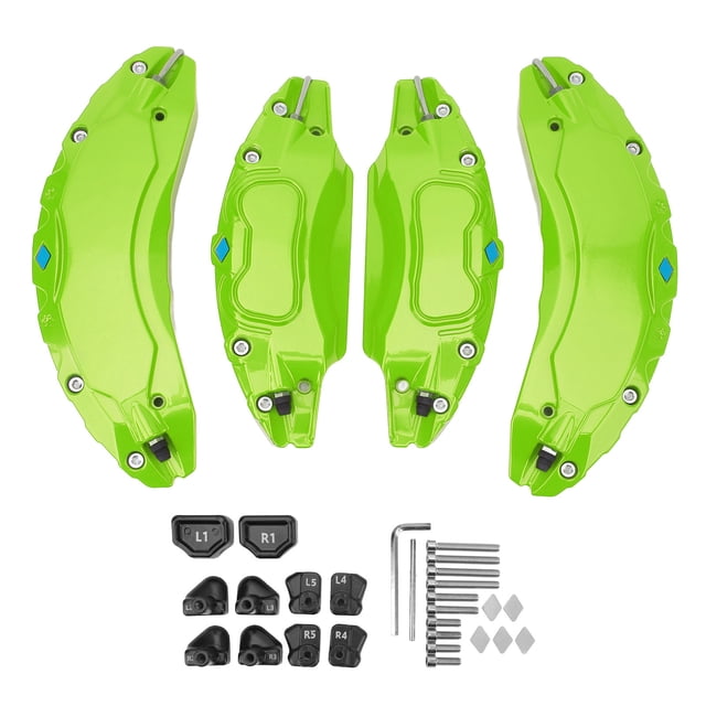 4 Uds cubierta de pinza de freno de disco de aleación de aluminio reemplazo de protector de pinza para Tesla modelo 3 18 pulgadas 19 pulgadas cubo de ruedas verde