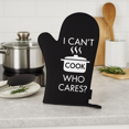 thumbnail image 3 of Creative Home Black Neoprene Oven Mitt "I Can't Cook Who Cares?", 3 of 11