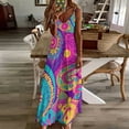thumbnail image 3 of Vibrant Psychedelic Paisley Pattern Design Sleeveless Dress Woman Fashion Long Dresses Women's Summer Suit Dress Summer 2025 Women, 3 of 7