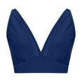 thumbnail image 6 of Ayolanni Push up Swimsuits for Women 2025 V-Neck Blue Cutout Padded Cheeky Sheer Swim Top Women Bathing Suits XXL, 6 of 7