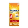 Nicorette Nicotine Gum, Stop Smoking Aids, 4 Mg, Fruit Chill, 20 Count